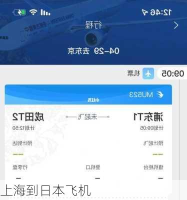 上海到日本飞机